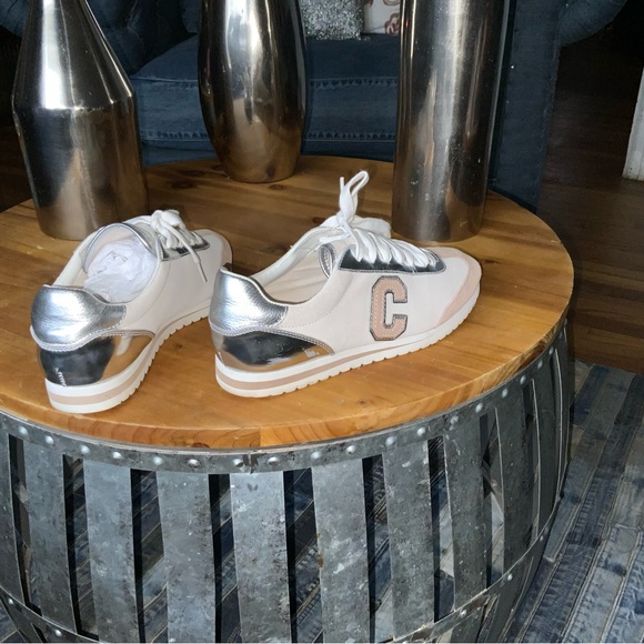 COACH: Ian Mirror Metallic/Suede Sneakers - Picture 13 of 16